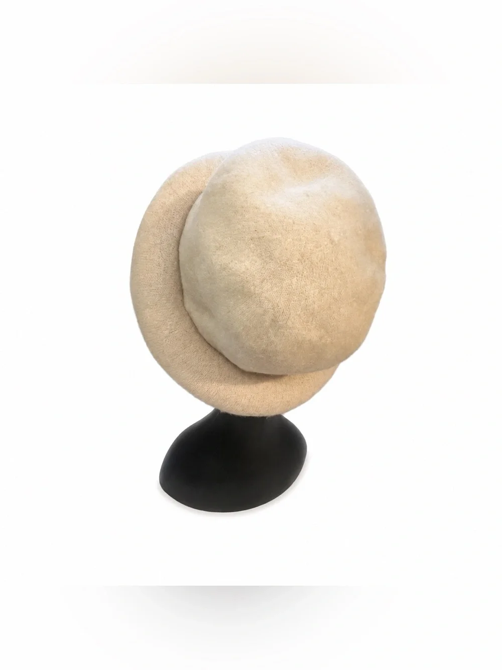 Vintage Stuffed Brim Cream wool Hat